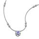 3 - Avira Fine Unseen 0.40 ctw Pear Shape Tanzanite accented Round Natural Diamond Floral Necklace 