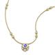 3 - Avira Fine Unseen 0.40 ctw Pear Shape Tanzanite accented Round Natural Diamond Floral Necklace 