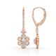 1 - Naira Fine Unseen 0.85 ctw Oval Shape Natural Diamond accented Round & Baguette Diamond Floral Dangle Earrings 