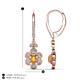 4 - Naira Fine Unseen 0.90 ctw Oval Shape Citrine accented Round & Baguette Natural Diamond Floral Dangle Earrings 