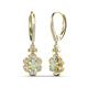 3 - Naira Fine Unseen 0.75 ctw Oval Shape Opal accented Round & Baguette Natural Diamond Floral Dangle Earrings 