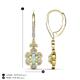 4 - Naira Fine Unseen 0.75 ctw Oval Shape Opal accented Round & Baguette Natural Diamond Floral Dangle Earrings 