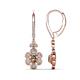 1 - Naira Fine Unseen 0.90 ctw Oval Shape Smoky Quartz accented Round & Baguette Natural Diamond Floral Dangle Earrings 