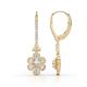 1 - Naira Fine Unseen 0.85 ctw Oval Shape Natural Diamond accented Round & Baguette Diamond Floral Dangle Earrings 