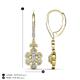 4 - Naira Fine Unseen 0.85 ctw Oval Shape Natural Diamond accented Round & Baguette Diamond Floral Dangle Earrings 