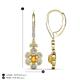 4 - Naira Fine Unseen 0.90 ctw Oval Shape Citrine accented Round & Baguette Natural Diamond Floral Dangle Earrings 