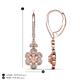 4 - Naira Fine Unseen 0.75 ctw Oval Shape Morganite accented Round & Baguette Natural Diamond Floral Dangle Earrings 
