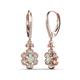3 - Naira Fine Unseen 0.75 ctw Oval Shape Opal accented Round & Baguette Natural Diamond Floral Dangle Earrings 