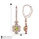 4 - Naira Fine Unseen 0.75 ctw Oval Shape Peridot accented Round & Baguette Natural Diamond Floral Dangle Earrings 