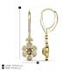 4 - Naira Fine Unseen 0.90 ctw Oval Shape Smoky Quartz accented Round & Baguette Natural Diamond Floral Dangle Earrings 