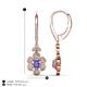 4 - Naira Fine Unseen 0.75 ctw Oval Shape Tanzanite accented Round & Baguette Natural Diamond Floral Dangle Earrings 