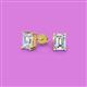 2 - Alina 1.00 ctw Emerald Cut Lab Grown Diamond Four Prongs Solitaire Stud Earrings 