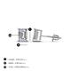 4 - Alina 0.50 ctw Emerald Cut Lab Grown Diamond Four Prongs Solitaire Stud Earrings 