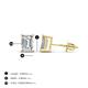 4 - Alina 0.75 ctw Emerald Cut Lab Grown Diamond Four Prongs Solitaire Stud Earrings 