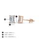 4 - Alina 0.75 ctw Emerald Cut Lab Grown Diamond Four Prongs Solitaire Stud Earrings 