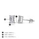 4 - Alina 1.00 ctw Emerald Cut Lab Grown Diamond Four Prongs Solitaire Stud Earrings 