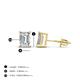 4 - Alina 1.00 ctw Emerald Cut Lab Grown Diamond Four Prongs Solitaire Stud Earrings 