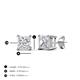 3 - Alina 0.25 ctw Princess Cut Lab Grown Diamond Four Prongs Women Solitaire Stud Earrings 