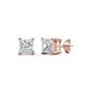1 - Alina 0.25 ctw Princess Cut Lab Grown Diamond Four Prongs Women Solitaire Stud Earrings 
