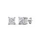 1 - Alina 0.50 ctw Princess Cut Lab Grown Diamond Four Prongs Women Solitaire Stud Earrings 