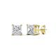 1 - Alina 0.50 ctw Princess Cut Lab Grown Diamond Four Prongs Women Solitaire Stud Earrings 