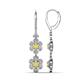 1 - Nysa Fine Unseen 2.35 ctw Double Floral Drop Oval Shape Yellow Sapphire accented Round & Baguette Natural Diamond Dangle Earrings 