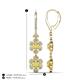 4 - Nysa Fine Unseen 2.35 ctw Double Floral Drop Oval Shape Yellow Sapphire accented Round & Baguette Natural Diamond Dangle Earrings 