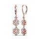 3 - Nysa Fine Unseen 1.75 ctw Double Floral Drop Oval Shape Natural Diamond accented Round & Baguette Diamond Dangle Earrings 