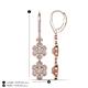 4 - Nysa Fine Unseen 1.75 ctw Double Floral Drop Oval Shape Natural Diamond accented Round & Baguette Diamond Dangle Earrings 