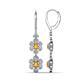 1 - Nysa Fine Unseen 1.80 ctw Double Floral Drop Oval Shape Citrine accented Round & Baguette Natural Diamond Dangle Earrings 