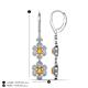 4 - Nysa Fine Unseen 1.80 ctw Double Floral Drop Oval Shape Citrine accented Round & Baguette Natural Diamond Dangle Earrings 