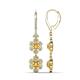 1 - Nysa Fine Unseen 1.80 ctw Double Floral Drop Oval Shape Citrine accented Round & Baguette Natural Diamond Dangle Earrings 