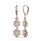 3 - Nysa Fine Unseen 1.55 ctw Double Floral Drop Oval Shape Opal accented Round & Baguette Natural Diamond Dangle Earrings 