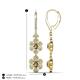 4 - Nysa Fine Unseen 1.80 ctw Double Floral Drop Oval Shape Smoky Quartz accented Round & Baguette Natural Diamond Dangle Earrings 