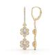 1 - Nysa Fine Unseen 1.75 ctw Double Floral Drop Oval Shape Natural Diamond accented Round & Baguette Diamond Dangle Earrings 