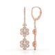 1 - Nysa Fine Unseen 1.75 ctw Double Floral Drop Oval Shape Natural Diamond accented Round & Baguette Diamond Dangle Earrings 
