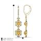4 - Nysa Fine Unseen 1.80 ctw Double Floral Drop Oval Shape Citrine accented Round & Baguette Natural Diamond Dangle Earrings 