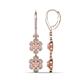 1 - Nysa Fine Unseen 1.95 ctw Double Floral Drop Oval Shape Morganite accented Round & Baguette Natural Diamond Dangle Earrings 