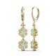 3 - Nysa Fine Unseen 1.55 ctw Double Floral Drop Oval Shape Opal accented Round & Baguette Natural Diamond Dangle Earrings 