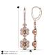 4 - Nysa Fine Unseen 1.80 ctw Double Floral Drop Oval Shape Smoky Quartz accented Round & Baguette Natural Diamond Dangle Earrings 