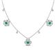 1 - Viana Fine Unseen 1.20 ctw Oval Shape Emerald accented Baguette & Rose Cut Natural Diamond Floral Necklace 