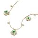 3 - Viana Fine Unseen 1.20 ctw Oval Shape Emerald accented Baguette & Rose Cut Natural Diamond Floral Necklace 