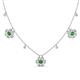 1 - Viana Fine Unseen 1.25 ctw Oval Shape Green Garnet accented Baguette & Rose Cut Natural Diamond Floral Necklace 