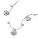 3 - Viana Fine Unseen 1.25 ctw Oval Shape Morganite accented Baguette & Rose Cut Natural Diamond Floral Necklace 