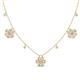 1 - Viana Fine Unseen 1.25 ctw Oval Shape Morganite accented Baguette & Rose Cut Natural Diamond Floral Necklace 