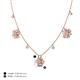 4 - Viana Fine Unseen 1.25 ctw Oval Shape Morganite accented Baguette & Rose Cut Natural Diamond Floral Necklace 
