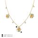 4 - Viana Fine Unseen 1.15 ctw Oval Shape Citrine accented Baguette & Rose Cut Natural Diamond Floral Necklace 