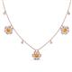 1 - Viana Fine Unseen 1.15 ctw Oval Shape Citrine accented Baguette & Rose Cut Natural Diamond Floral Necklace 