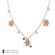 4 - Viana Fine Unseen 1.15 ctw Oval Shape Citrine accented Baguette & Rose Cut Natural Diamond Floral Necklace 
