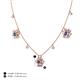 4 - Viana Fine Unseen 1.15 ctw Oval Shape Iolite accented Baguette & Rose Cut Natural Diamond Floral Necklace 